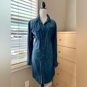 Merona Blue Denim Shirt Dress